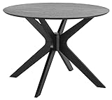 AC Design Furniture Dion runder Esstisch für 4 Personen schwarz, Küchentisch...