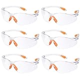 6-er Pack Schutzbrillen Transparent Mit Mit Klaren Gläsern Gumminase...