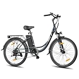 Touroll B1 26 Zoll City E-Bike mit 250W Motor und 36V 15.6Ah Akku Pedelec...