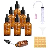 6 Stück Pipettenflasche 30ml Tropfflasche Brown Dropper Bottle Flasche Mit...