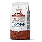 Monge Natural Superpremium Puppy and JUNIOR Lamb and Rice, Hundefutter für alle...