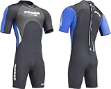 Cressi Med X Man Shorty Wetsuit 2.5mm Black/Blue 2XL/6 - Herren Shorty...