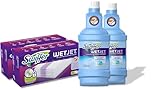Swiffer Wetjet Bodenwischer Spray, 2 Nachfüllpackungen mit 1,25 l WetJet und 20...