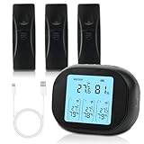 Kühlschrank Thermometer, Digitales Gefrierschrank Thermometer mit 3 Sensoren,...