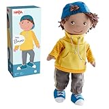 HABA Puppe Bruno – Coole 30cm Stoffpuppe für Kleinkinder – Kinderleicht an-...