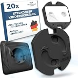Hoffenbach 20x Steckdosen Kindersicherung – Steckdosensicherung mit...