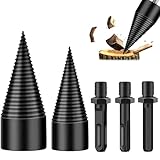 Holzspalter Schraube Kegel,32mm+50mm Spaltholzkegel Holzspalterbohre,mit 3...