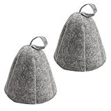 2 Stücke Saunahut, Sauna Mütze Filzhut, Filz Saunakappe Filzkappe gegen Hitze,...