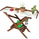 KOTARBAU® Pflanztisch Outdoor wetterfest 118x38 cm Pflanztisch klappbar...