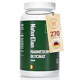 Magnesium Glycinat Hochdosiert Kapseln - 270 Kapseln, 300mg Magnesium pro...
