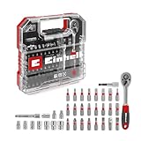 Original Einhell L-CASE 37-tlg. Bit- und Ratschen-Set (25-mm-Bits, Ratsche,...