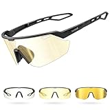 Lamicall Fahrradbrille Herren, Schnelle Brille Damen - [3S Selbsttönend] [28g...