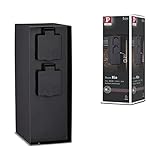 Paulmann 94657 Außenleuchte Steckdosensäule Rio 2-fach IP44 eckig max. 3.650 W...