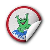 Seepferdchen® das Frosch Abzeichen zum Aufkleben | Frosch Abzeichen |...