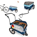 Snuutje 2-in-1 Fahrradanhänger und Handwagen | perfekt als Einkaufstrolley und...