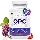 Bandini® OPC Traubenkernextrakt 365 Kapseln | 1076mg je dosis | Höchster OPC...