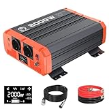 2000 Watt Wechselrichter 12v auf 230v Reiner Sinus Spannungswandler KFZ...