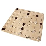 Bartl 107349 Brettspiel Mühle und Dame groß aus Holz XXL Format 50cm x 50cm...