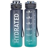 Sahara Sailor Trinkflasche, BPA-Frei Tritan, 1L/500ML/750ML Auslaufsicher...