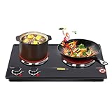 Kochplatte Infrarot 2er Elektrisch, 2500W Doppelkochplatte Kochplatte Elektrisch...