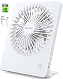 TriPole Tischventilator Leise, 2000mAh Ladefähige USB Ventilatoren Ausführen...