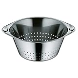 WMF Gourmet Sieb Edelstahl 24 cm, Seiher mit großen Löchern, Nudelsieb,...