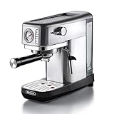 Ariete Espresso Slim Metal 1381, Kaffeemaschine mit Manometer, Kompatibel mit...