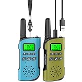 Inspireyes Walkie Talkie Kinder Aufladbar, 48 Stunden Arbeitszeit, 8 Kanäle...