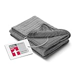 medisana HB 680 Kuschelheizdecke, Kuscheldecke im Strickmuster mit...