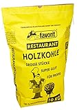 Favorit Grill-Holzkohle 10 kg (aus reinem Laubholz, extra große Körnung,...