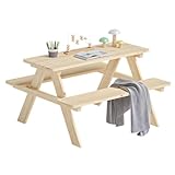 Bellabino Inny Kindersitzgarnitur für Draußen, Sitzgruppe Outdoor 2 Bänke mit...