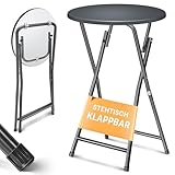 KESSER® Stehtisch Bistrotisch mit PVC-Platte | Wetterbeständiger Klapptisch |...