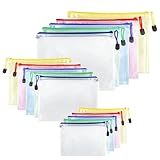 Brevanza 15 Stück Dokumententasche A4+A5+A6, Wasserdichte Mesh...