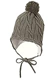 Sterntaler Unisex Kinder Strickmütze mit Bommel, Dunkelgrün, 47