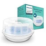 Philips Avent Mikrowellen Sterilisator, Dampf-Sterilisator für bis zu 4...