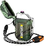 LcFun Lichtbogen Feuerzeug elektrisch, Wasserdicht Winddicht USB Feuerzeug...