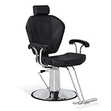 Barberpub Friseurstuhl mit Kopfstütze, Friseurstühle mit Hydraulikpumpe 360°...