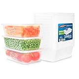 25 Kunststoffbehälter zum Mitnehmen mit Deckel, 650 ml, mikrowellen- und...