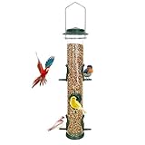 MIXXIDEA Vogelfutterspender aus Metallrohr für den Außenbereich, zum...