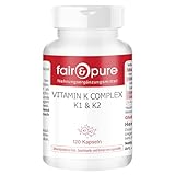 Fair & Pure Vitamin K Komplex K1 & K2, 120 Kapseln, Nahrungsergänzungsmittel...