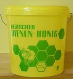 4X 12,5kg Honigeimer gelb m.Deckel mit Aufdruck 6,60€/St Höhe 26 cm, Ø Oben...