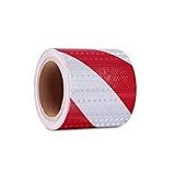 XFXIA Reflektierendes Klebeband Rot & Weiß 10 cm x 10 m wasserdicht...