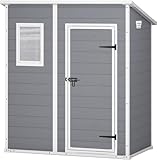 Keter Manor Pent 6x4 Gartenhaus wetterfest, Kunststoff, Outdoor, Außenmaße:...