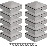 10 Pfostenkappen 7x7 cm - 70x70 mm, Zaunpfosten Metall/Zaunpfosten verzinkt,...