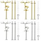 BetterJonny 4 Set Etageren Stangen, Etagere Bausatz Metallstangen Etagerenhalter...