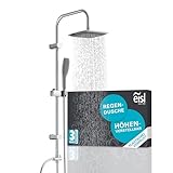 EISL Duschset EASY FRESH, Duschsystem ohne Armatur 2 in 1 mit großer...