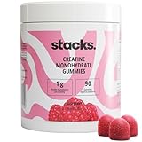 STACKS Kreatin Gummies - Made in EU, 3000 mg Creatin Monohydrat pro Portion,...