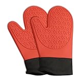 Ofenhandschuhe Topfhandschuhe Silikon - Anti-Rutsch Hitzebeständige Silikon und...