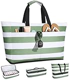 CIRYCASE Strandtasche XXL Familie mit Kühlfach, 54L Große Badetasche...