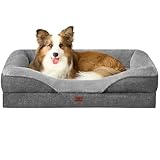 EHEYCIGA Orthopädisches Hundebett Mittelgroße Hunde, 91x68x17.5cm, Memory Foam...